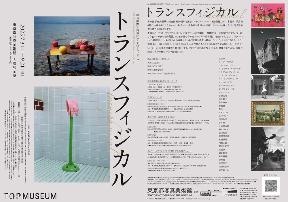 トランスフィジカル展のチラシ画像