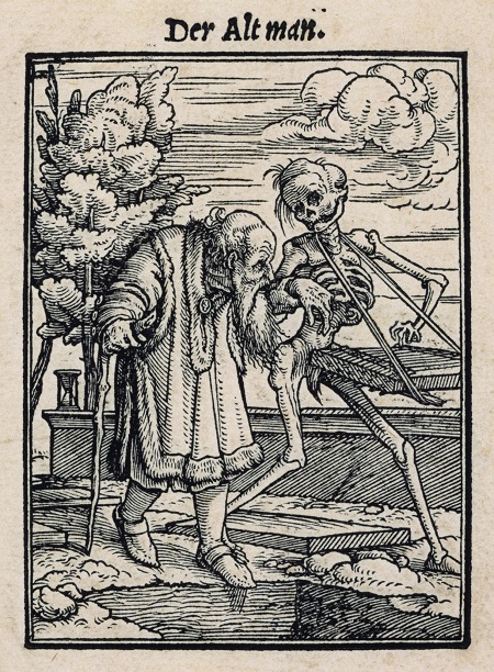 ハンス・ホルバイン（子）『死の像』より （試し刷り） 1523-26年頃　木版　国立西洋美術館蔵