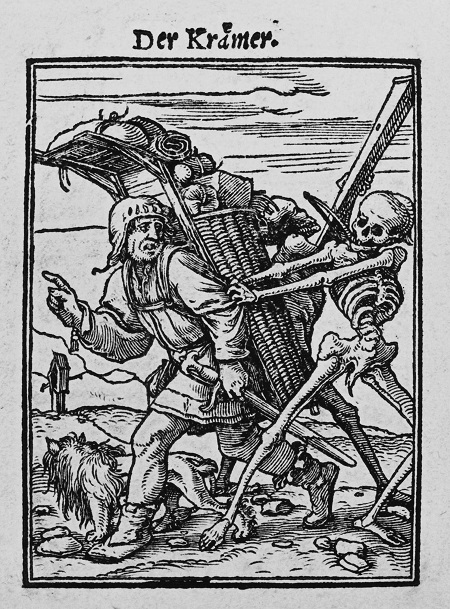ハンス・ホルバイン（子）『死の像』より （試し刷り） 1523-26年頃　木版　国立西洋美術館蔵