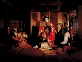 《GEISHA（AKIYO/MAI/HITOMI/NORIKO）》 2000年ⓒ　YANAGI Miwa 1800×2400mm