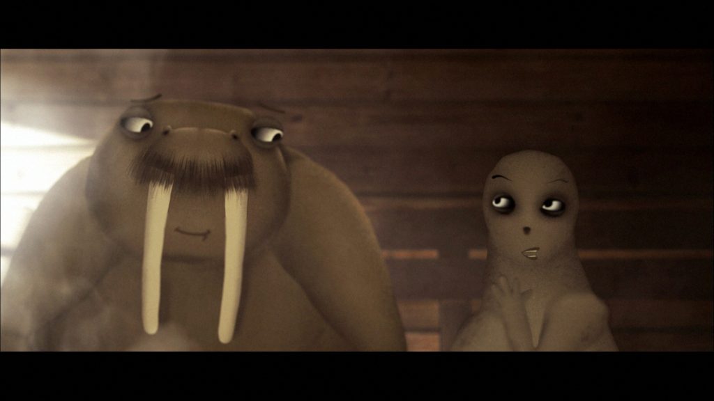 ワンコイン映画館5月トライアングル・ラブ　サウナの中のセイウチの画像（アニメーション）